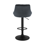 Barhocker | 2 Stück | Anthrazit | Kunstleder | Drehbar | Höhenverstellbar