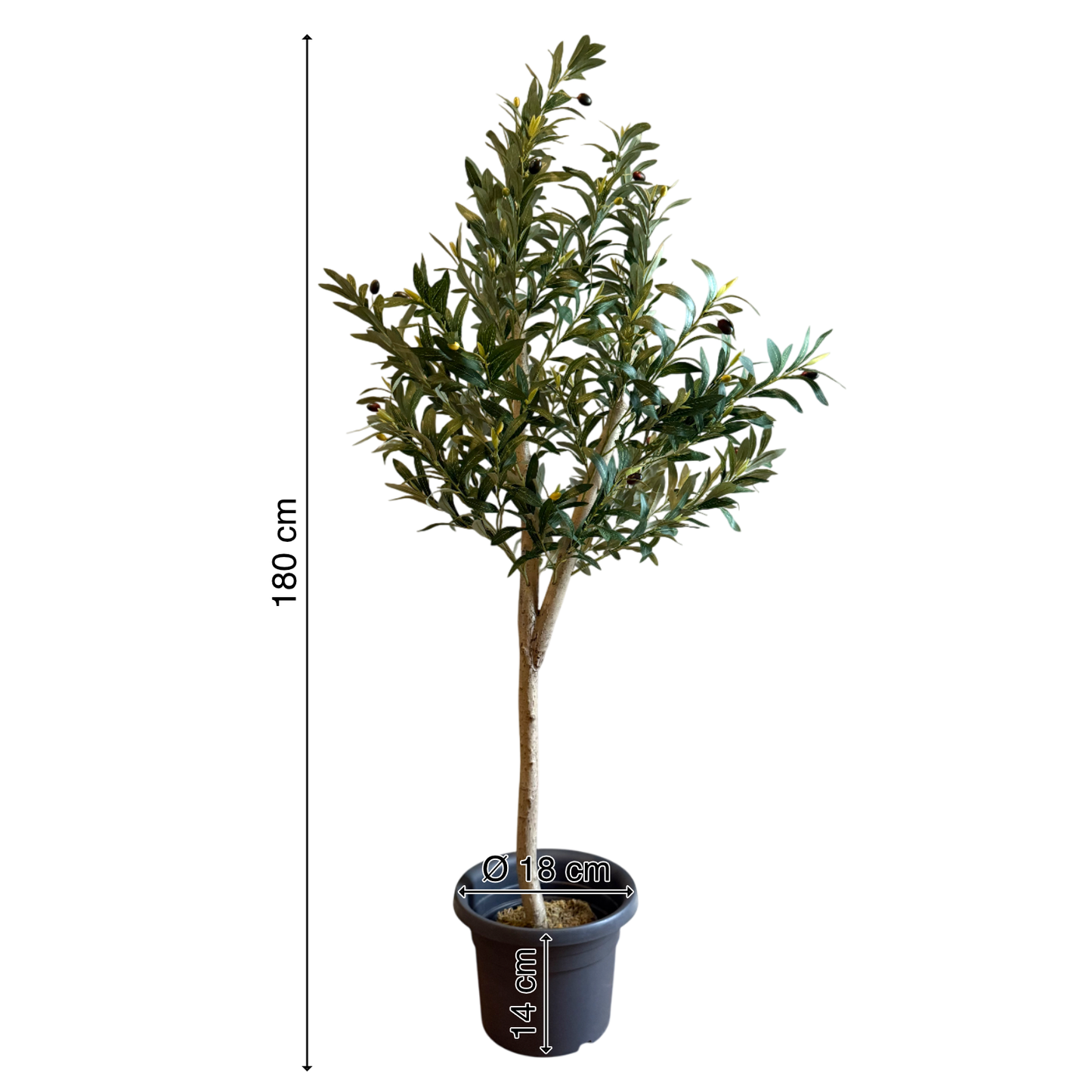 Olivenbaum | künstliche Pflanze | Dekoration | im Topf | 180 cm