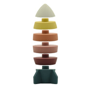 Stapelturm | Rakete| Silikon | Kinder | Spielzeug