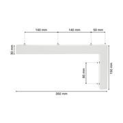 Wandkonsole | 2 Stück | Weiß | 350x150mm | Konsolenträger | Wandhalterung