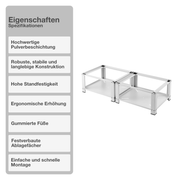 Untergestell für Waschmaschine | 2er Set | Stauraum | Weiß | Ablagefach