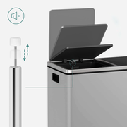 Mülltrennsystem | Edelstahl | 2x30L | Abfalleimer | Mülltrenner | Mülleimer