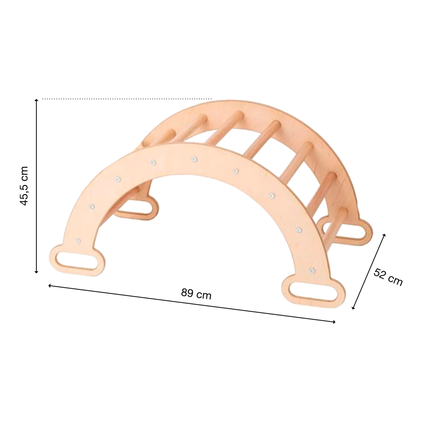 Kletterbogen | Holz | Natur | 89x52x45,5cm | Montessori | Kinder | Spielzeug