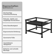 Untergestell für Waschmaschine | Ausziehbar | Schwarz | Ablage | Trockner