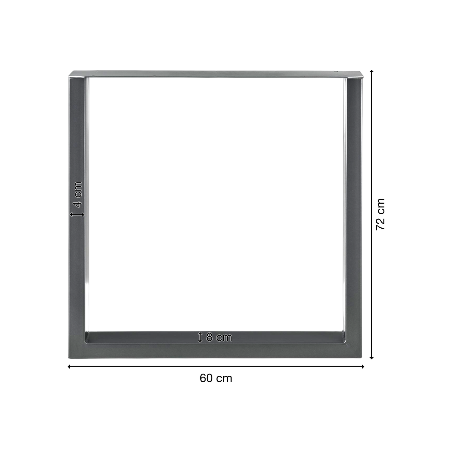 Tischgestell | 2 Stück | Anthrazit | 60x72cm | Tischbeine | Untergestell