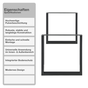 Tischgestell | 2 Stück | Schwarz | 70x72cm | Tischbeine | Untergestell