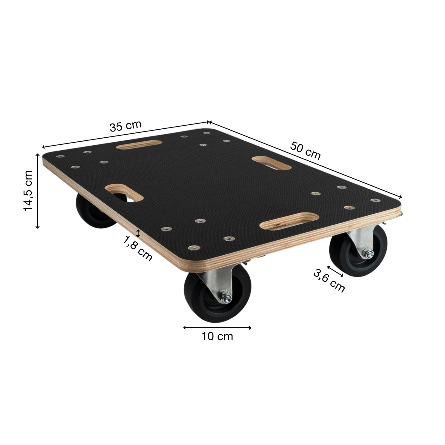 Möbelroller | 35x50cm | Transportroller | Rollbrett | Umzugshelfer | Bremsen