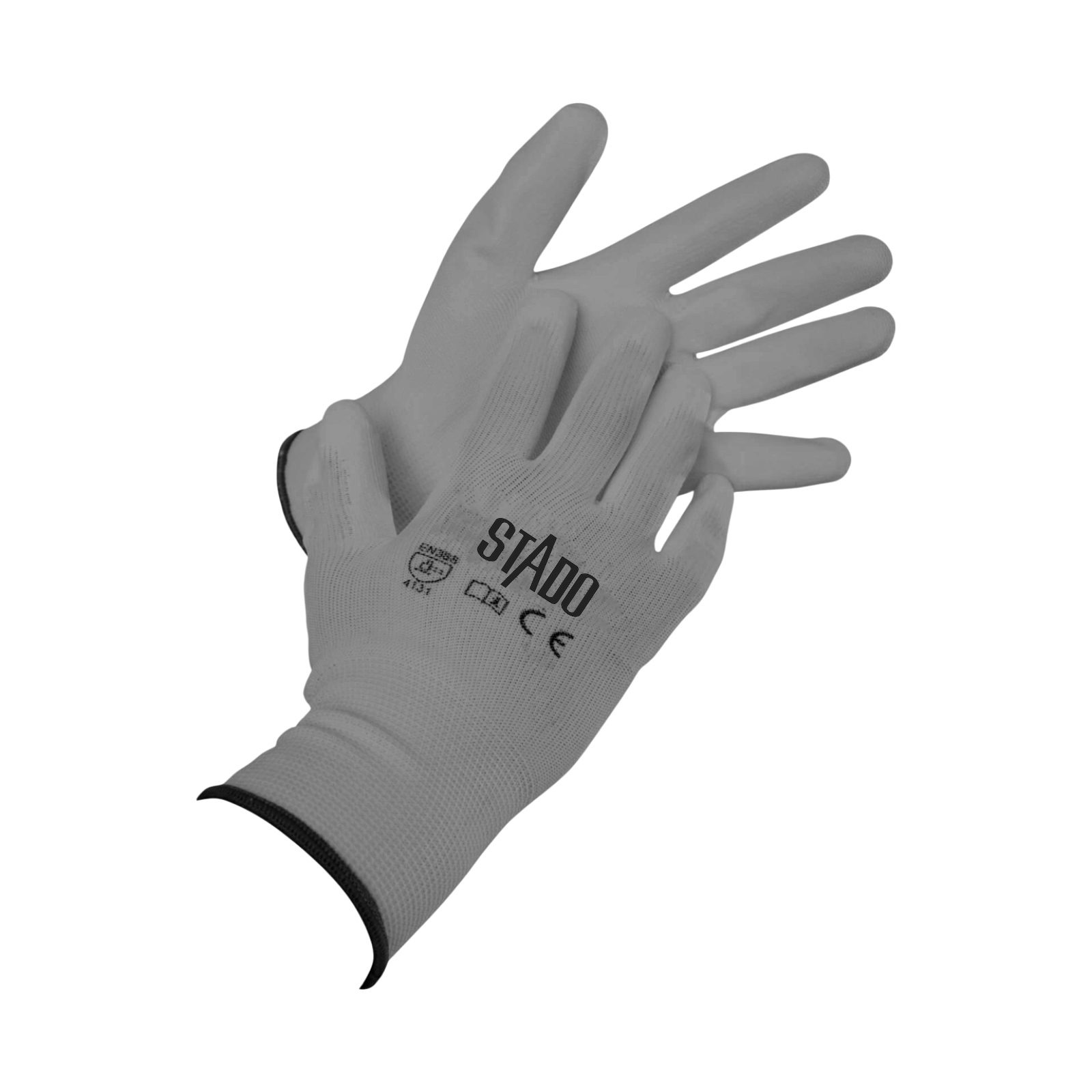 Arbeitshandschuhe | Nylon | PU-Beschichtung | 24 Paar | XL | Grau