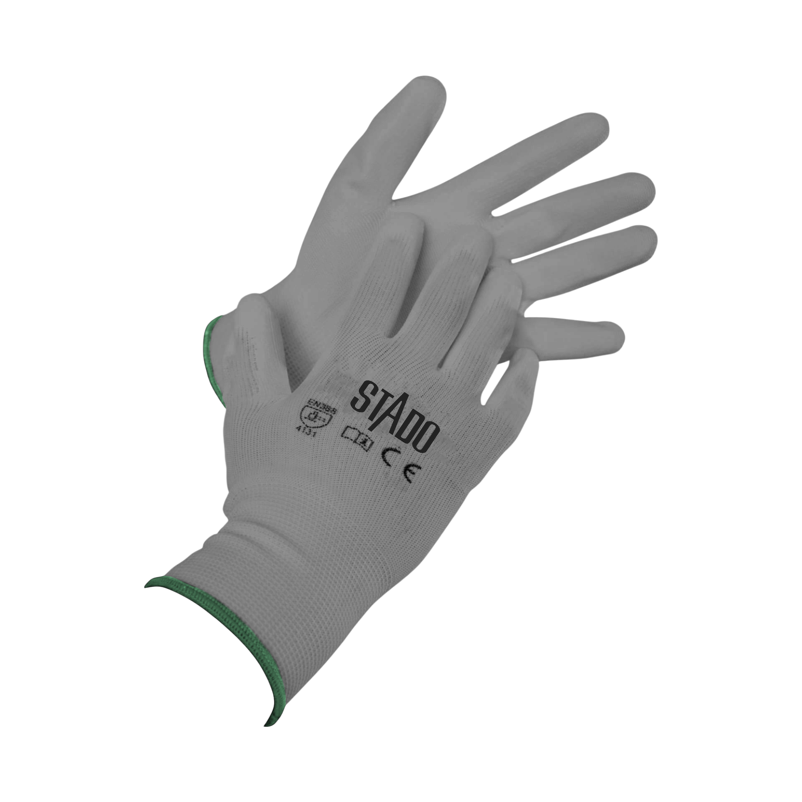 Arbeitshandschuhe | Nylon | PU-Beschichtung | 12 Paar | XXL | Grau