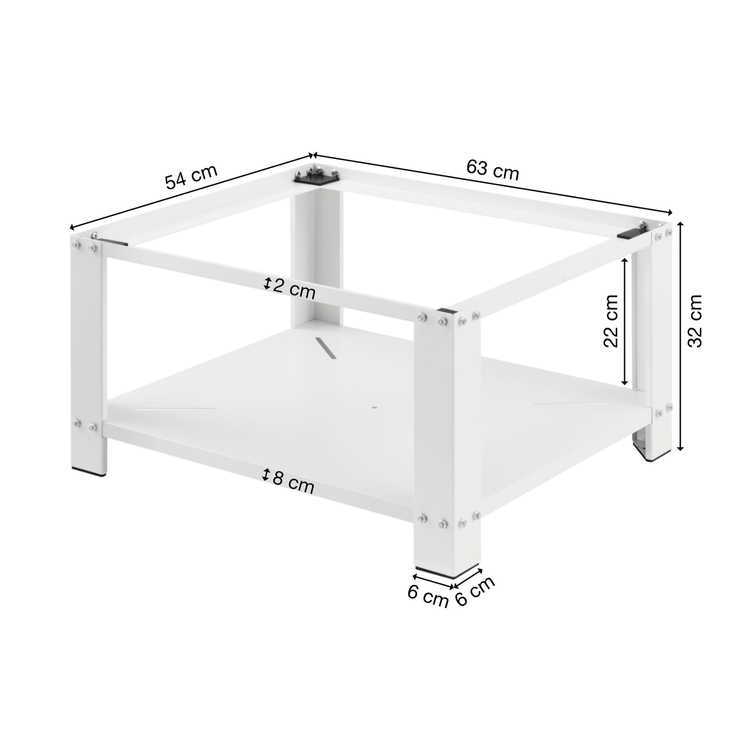 Untergestell für Waschmaschine | Stauraum | Weiß | Ablagefach | Trockner