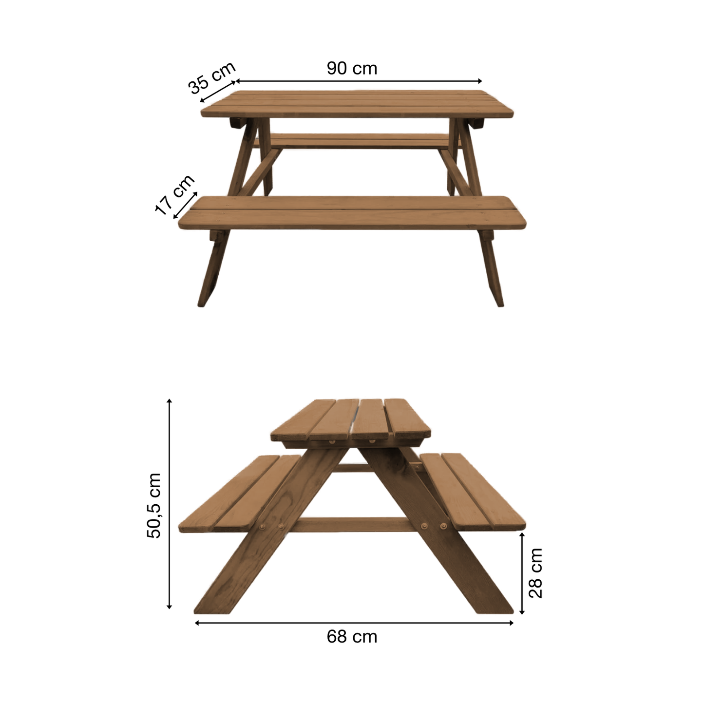 Sitzgarnitur | Holz | Braun | Picknickbank | Kinderbank | Kindersitzgruppe