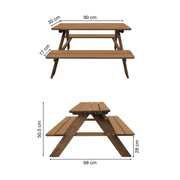 Sitzgarnitur | Holz | Braun | Picknickbank | Kinderbank | Kindersitzgruppe