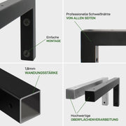 Wandkonsole | 2 Stück | Weiß | 300x150mm | Konsolenträger | Wandhalterung