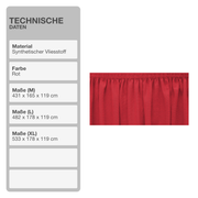 Ganzgarage | Stretch-Soft-Satin | Rot | M | 431x165x119cm | Schutzdecke