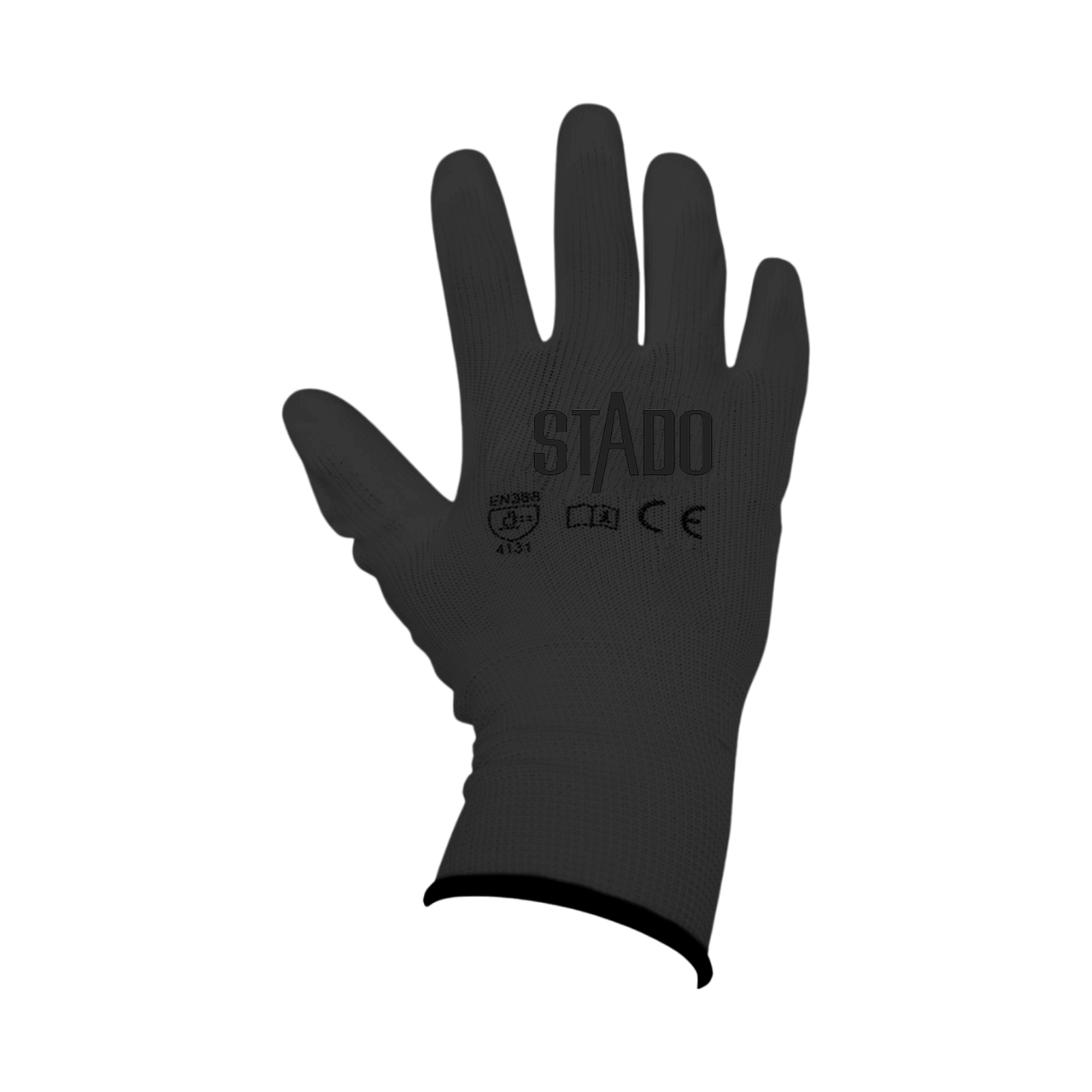 Arbeitshandschuhe | Nylon | PU-Beschichtung | 24 Paar | XL | Schwarz